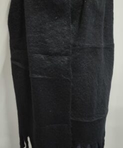 Κασκόλ Κασμίρι Βισκόζη Γαλλικό Lurex Κλωστή Μακρύ Κρόσι Μαύρο