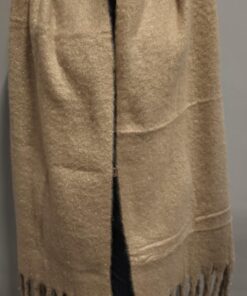 Κασκόλ Κασμίρι Βισκόζη Γαλλικό Lurex Κλωστή Μακρύ Κρόσι Μπεζ